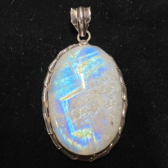 Jewelry - Large Moonstone Cabochon Sterling Silver, Stone Dimensions 1-1/4” x 1-5/8”